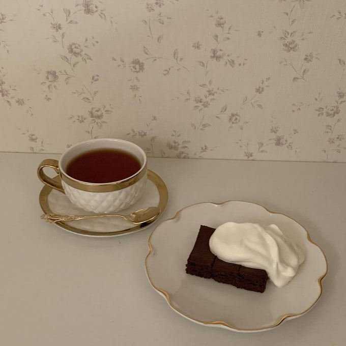ゴールドリム食器で、おうちカフェ