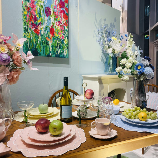 アートフラワーで食卓を華やかに彩るテーブルコーディネート
