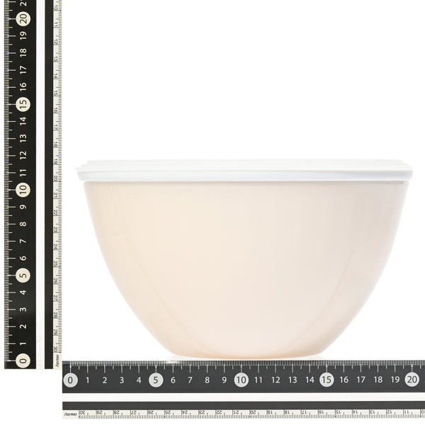 耐熱レンジボウル＆ざるセット 20cm アイボリー