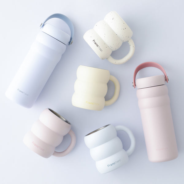 もこもこ ステンレスマグ 260ml ピンク