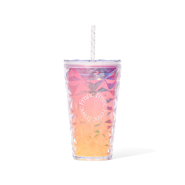 オーロラ プラスチックタンブラー M ピンク