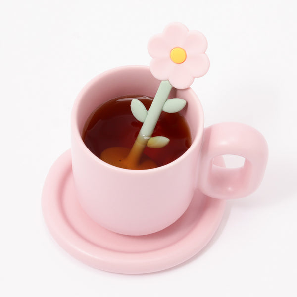 ティーストレーナー フラワー ピンク