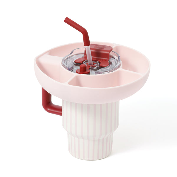 スナックホルダー付ステンレスマグ 700ml ストライプ