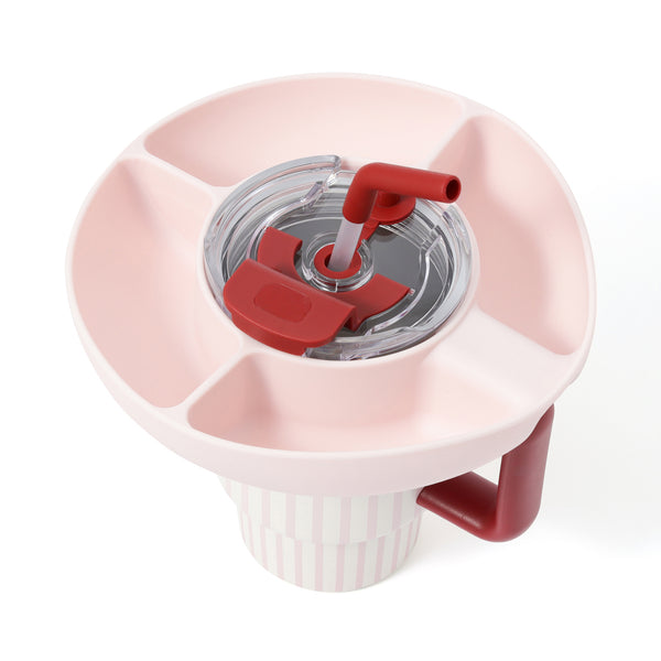 スナックホルダー付ステンレスマグ 700ml ストライプ