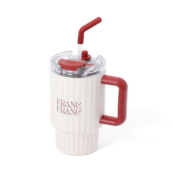 スナックホルダー付ステンレスマグ 700ml ストライプ