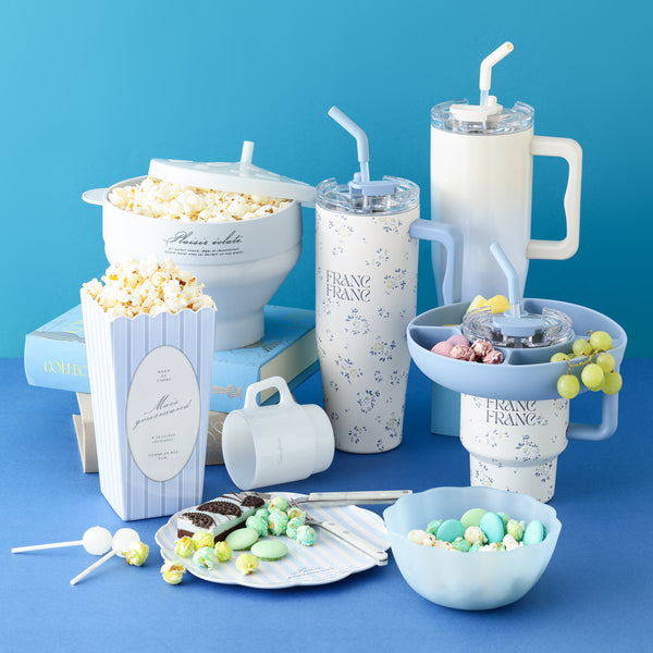 スナックホルダー付ステンレスマグ 700ml 小花