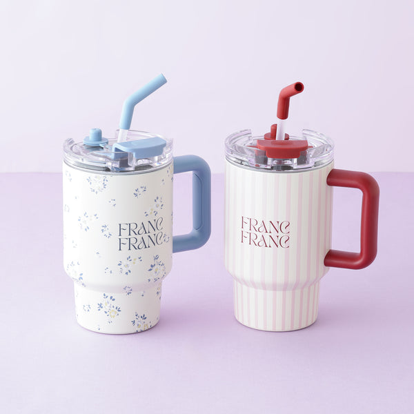 スナックホルダー付ステンレスマグ 700ml 小花