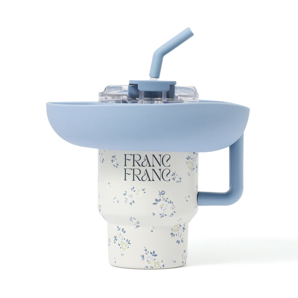 スナックホルダー付ステンレスマグ 700ml 小花