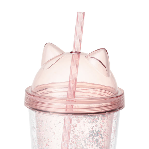 キャット プラスチックタンブラー ピンク
