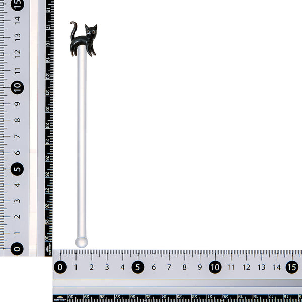 ガラス マドラー ねこ