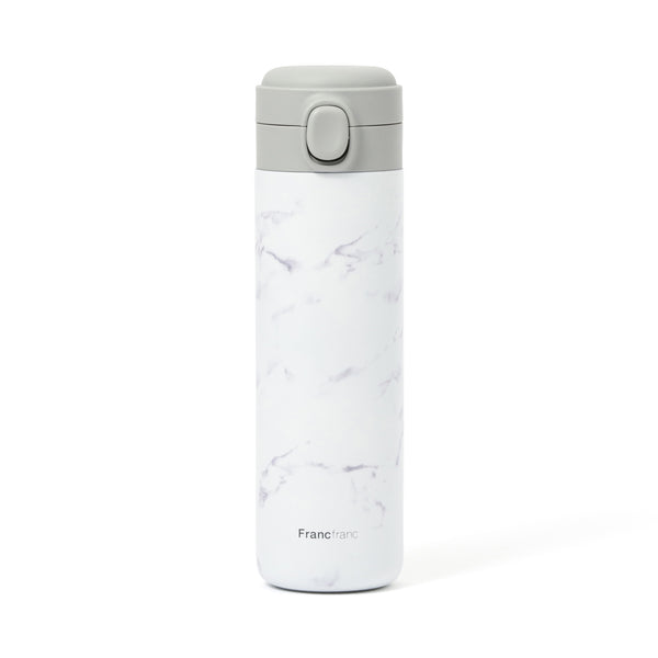 ワンタッチ ステンレスボトル 480ml マーブルホワイト