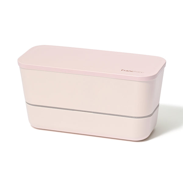 ロゴ ランチボックス 2段 ピンク