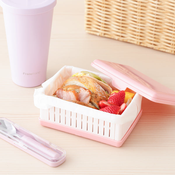 ロゴ サンドイッチボックス ピンク