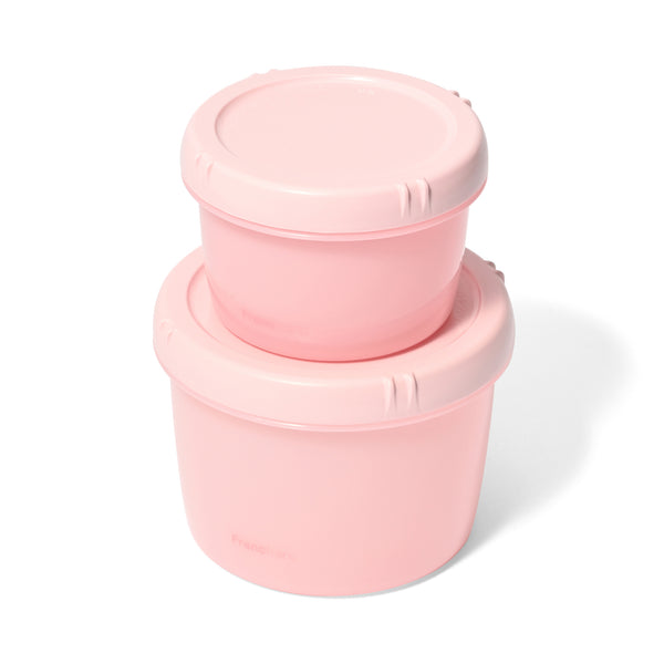 フードコンテナ ラウンド ピンク (２個セット)