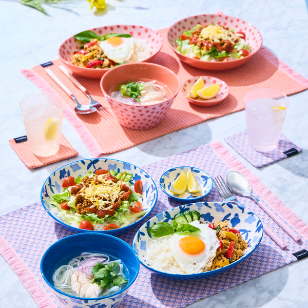 色々皿 オーバルディーププレート ドット