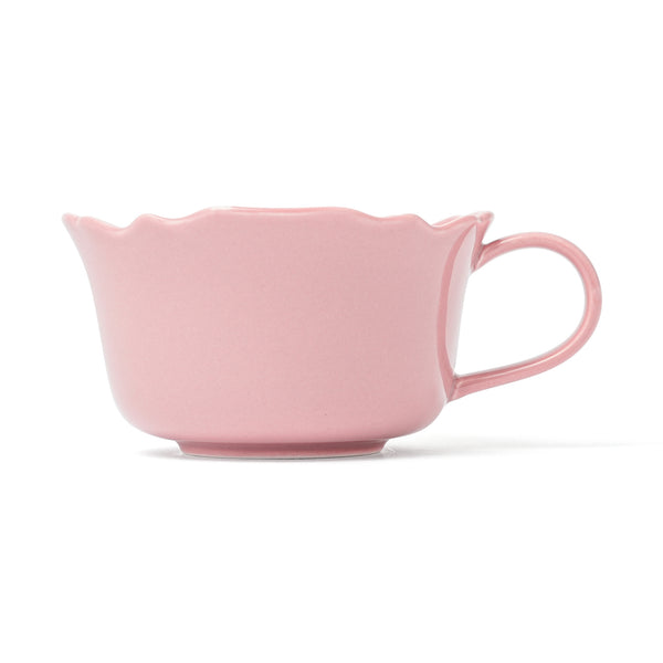 フラワーリム スープカップ ピンク