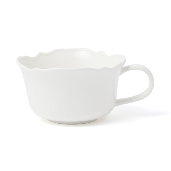 フラワーリム スープカップ アイボリー