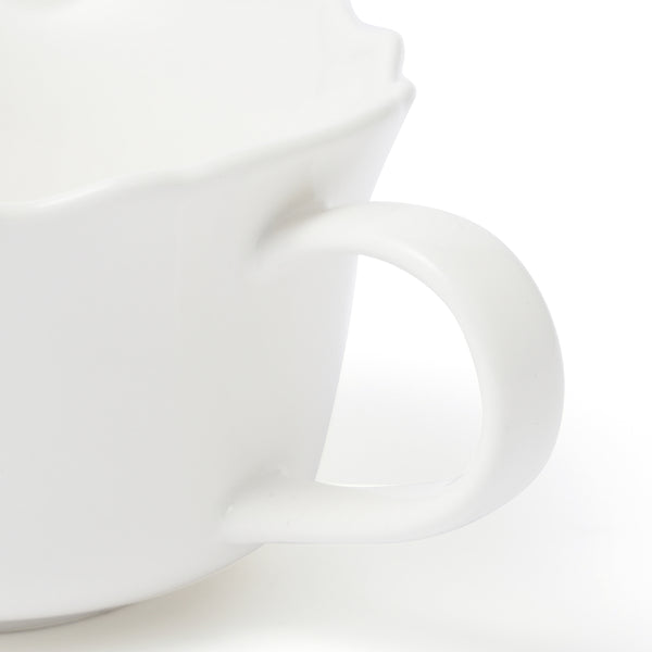 フラワーリム スープカップ アイボリー