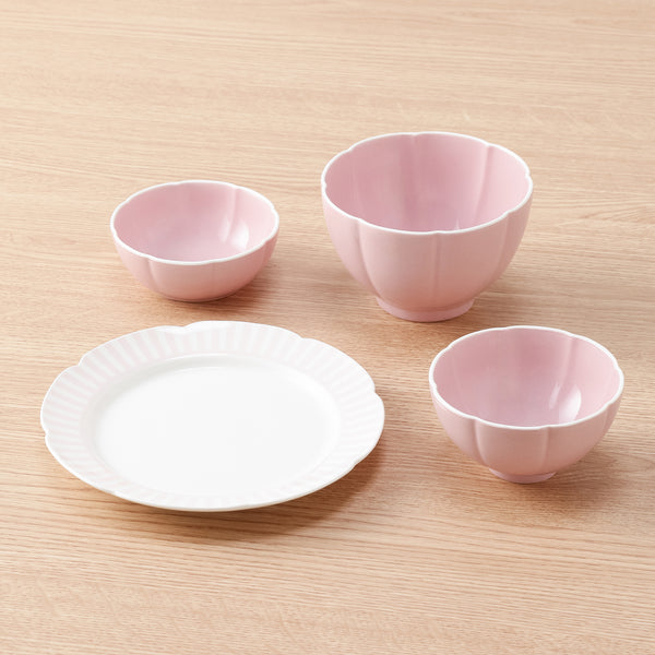 フラワー ミニ 飯椀 ピンク