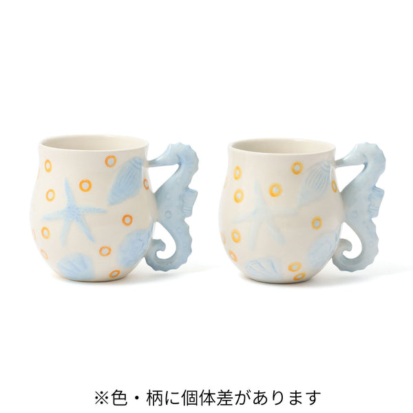 ハンドペイント マグ ブルー