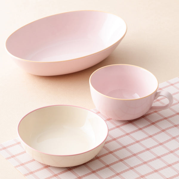 オルディカラフル かんたんごはん 食器3点セット ピンク