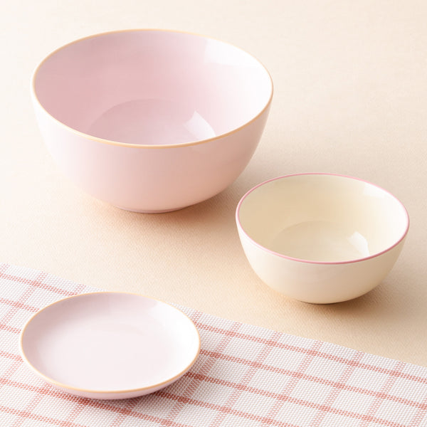 オルディカラフル てがるごはん 食器3点セット ピンク