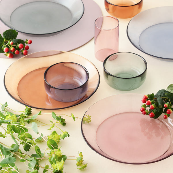 カラーガラス ボウル ブラウン