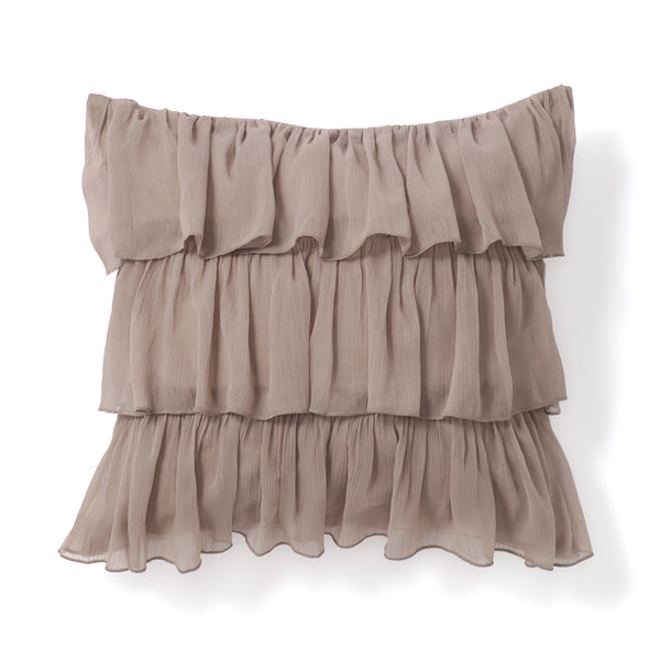 シフォンフリル  クッションカバー 450×450 グレー（A-039）