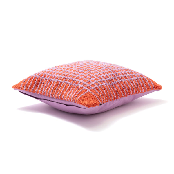 タフトプラッド クッションカバー 45×45 オレンジ（035）