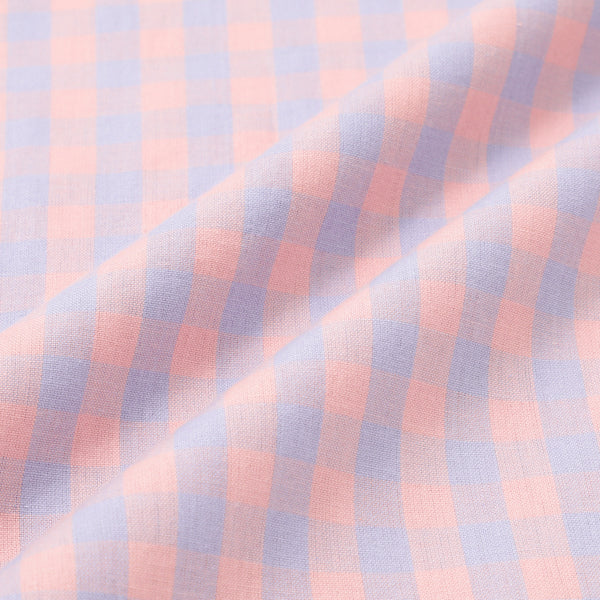 フリルチェック  クッションカバー 45×45 オレンジ（B-061）