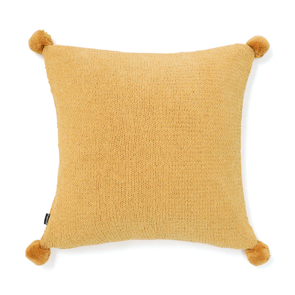 ポンポンニット クッションカバー 45×45 イエロー（060）
