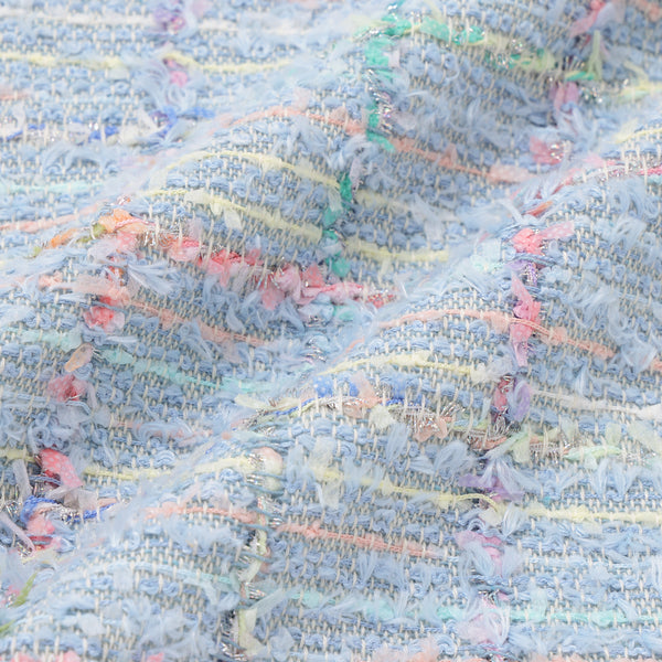 ファンシーツイード クッションカバー 450×450 ブルー（A-024）