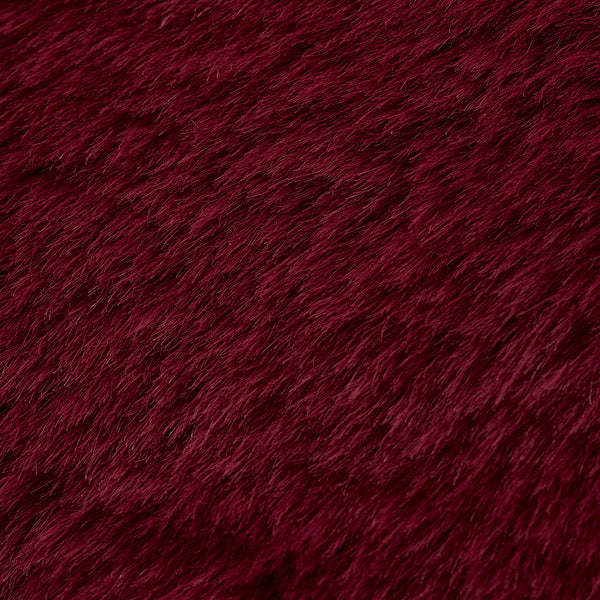 エコファー  クッションカバー 450×450 ダークレッド（B-029）