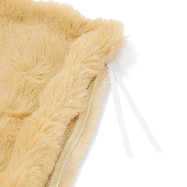 WARMY ポコモコファー 掛け布団カバー シングル イエロー