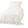 WARMY アルガンオイル加工 フリル 掛け布団カバー セミダブル ホワイト×ブラック