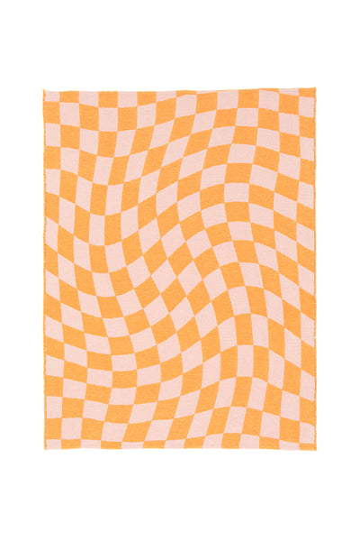 チェッカーボード スロー 1700×1300 ピンク×オレンジ