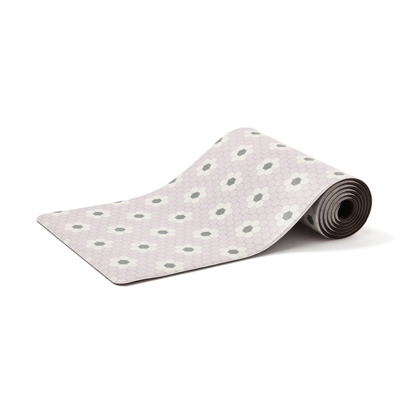 PVC キッチンマット タイル L ピンク
