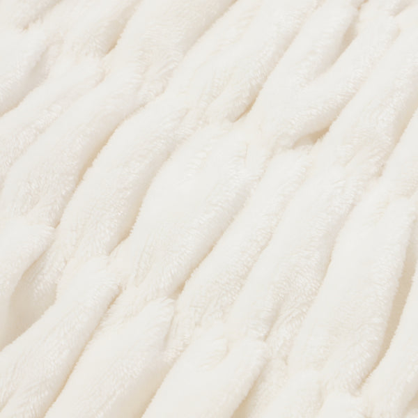 WARMY CICA リップル ブランケット（毛布） ダブル 1800×2000 アイボリー