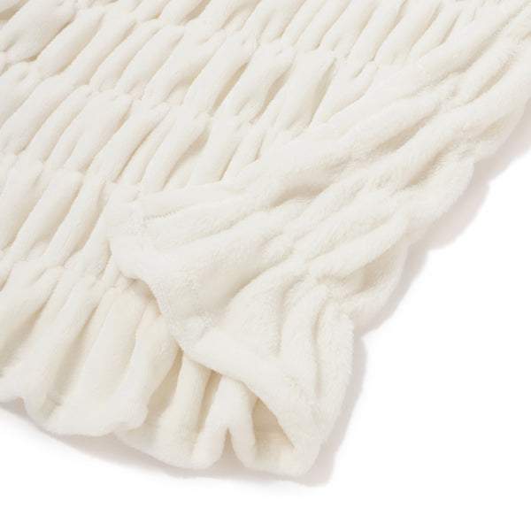 WARMY CICA リップル ブランケット（毛布） ダブル 1800×2000 アイボリー