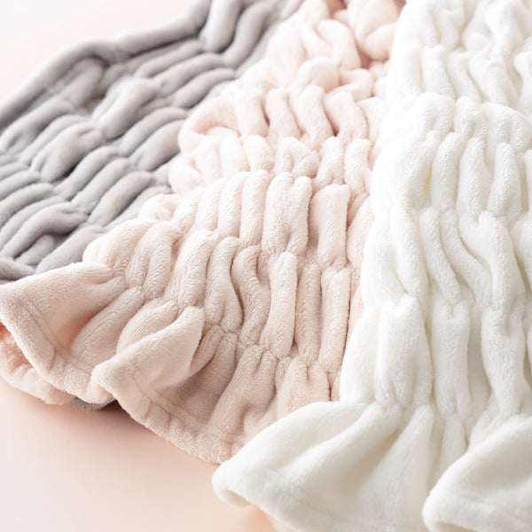 WARMY CICA リップル ブランケット（毛布） シングル 1400×2000 グレー