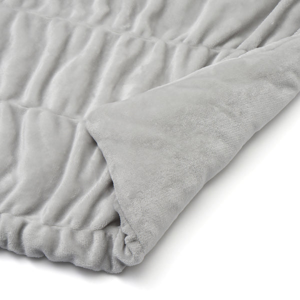 WARMY 中わた入りブランケット リップル（毛布） シングル 1400×2000 グレー