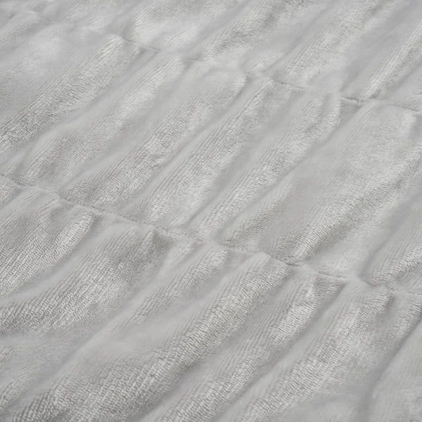 【EC限定】WARMY 中わた入りブランケット リップル（毛布） ダブル 1800×2000 グレー