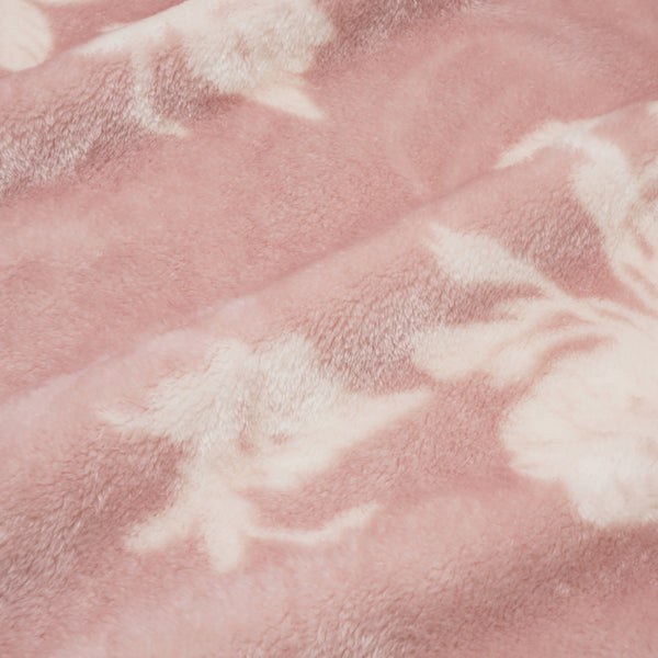 WARMY フラワー ブランケット（毛布） シングル ピンク
