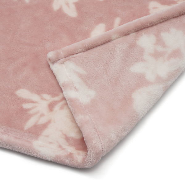 WARMY フラワー ブランケット（毛布） シングル ピンク