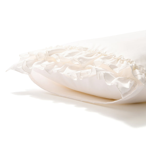 【EC限定】かんたん寝具セット フリル セミダブル ホワイト