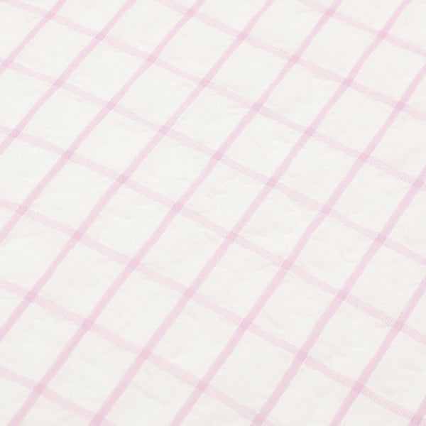 シアーチェック フリル クッション φ420 パープル