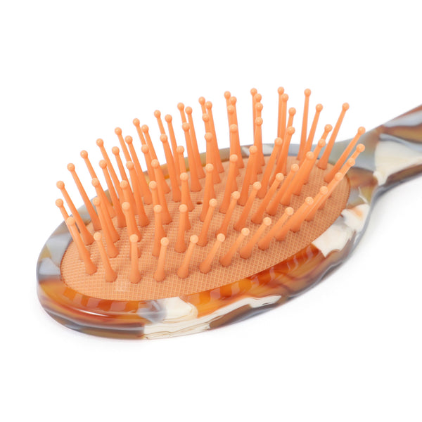 オーバル ヘアブラシ ブラウン