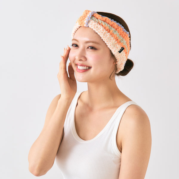 抗菌防臭コージージャカード ヘアバンド オレンジ