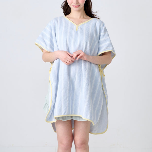 冷感ポンチョ ライトブルー