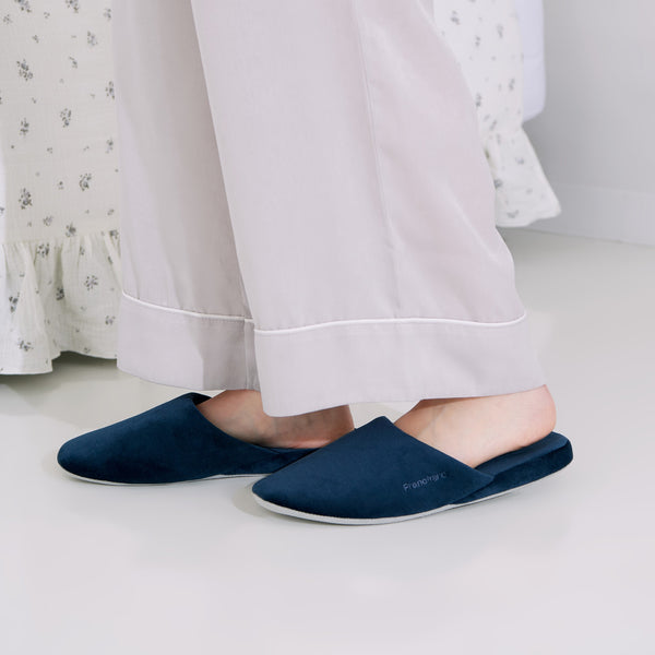 ウォッシャブルベーシックルームシューズ M ネイビー